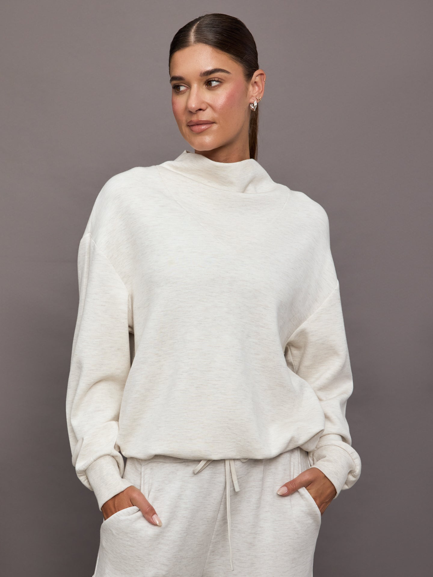 VARL-VAR00979-NEUOWH-Betsy-Sweat-color-Ivory-Marl_1530-Edit Betsey Sweat - Ivory Marl - Image 1