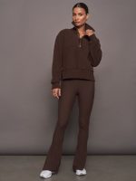 Roselle Half Zip Fleece - Dark Truffle - Image 5