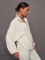 ASHBURY ZIP THROUGH - IVORY MARL - Image 3