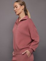 Hawley Half Zip Sweat - Withered Rose - Image 5