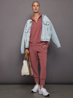Hawley Half Zip Sweat - Withered Rose - Image 3