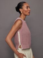 Delancy Knit Vest - Woodrose - Image 3