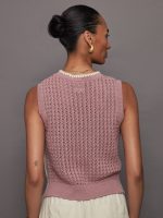 Delancy Knit Vest - Woodrose - Image 4