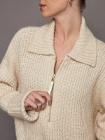 Amelia Half Zip Knit - Birch - Image 5