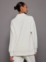Modena Longline Sweat - Ivory Marl - Image 4