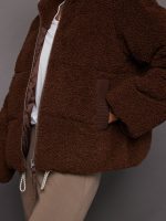 Wilkins Sherpa Puffer Jacket - Chestnut - Image 6