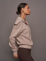 YATES HALF ZIP - TAUPE MARL - Image 3