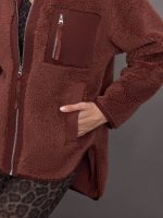 Myla Zip Through Jacket - Hot Chocolate (red) - Image 6