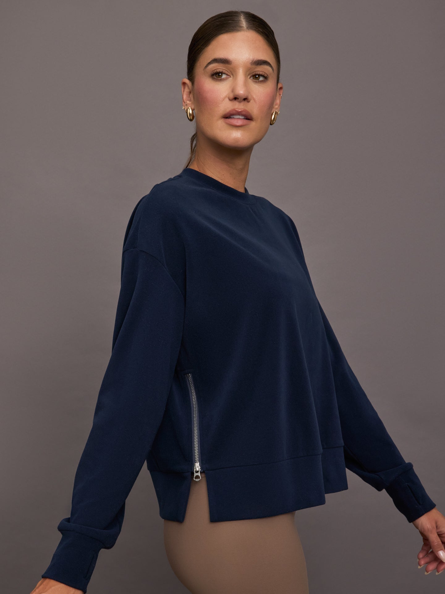 VARL-VAR01743-BLUEBLUDRK-Horton-Side-Zip-Midlayer-color-Dark-Sapphire_1912-Edit Horton Side Zip Midlayer - Dark Sapphire - Image 1