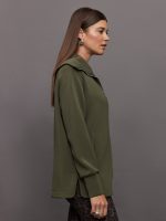 Raleigh Zip Through Sweat - Olive Night - Image 4