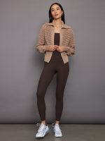 Eloise Full Zip Knit - Warm Taupe - Image 6