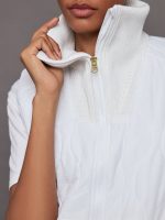 Zarah Quilted Gilet - White - Image 6
