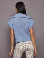 Mila Half Zip Knit - Ashley Blue - Image 5