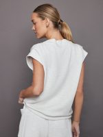 Otis Sleeveless Sweat - Ivory Marl - Image 5