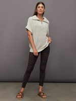 Reagan Knit Half Zip Tank - Vaporous Grey Fleck - Image 7