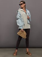 Reagan Knit Half Zip Tank - Vaporous Grey Fleck - Image 3