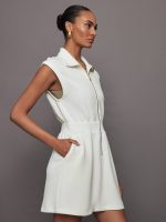 Rosannah Zip Dress - Egret - Image 4