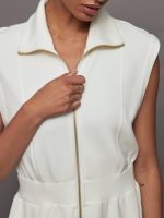 Rosannah Zip Dress - Egret - Image 6