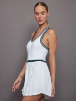 Jane Court Dress - White /Forest - Image 3