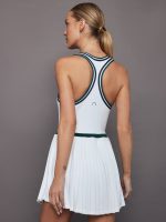 Jane Court Dress - White /Forest - Image 5