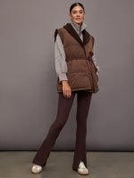 Lanville Wrap Puffer Gilet - Chestnut / Coffee Bean - Image 4