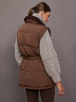 Lanville Wrap Puffer Gilet - Chestnut / Coffee Bean - Image 6