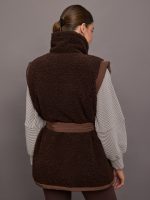 Lanville Wrap Puffer Gilet - Chestnut / Coffee Bean - Image 5