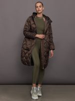 Frisco Long Quilt Coat - Coffee Quartz Metallic - Image 3