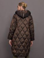Frisco Long Quilt Coat - Coffee Quartz Metallic - Image 5