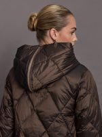 Frisco Long Quilt Coat - Coffee Quartz Metallic - Image 6