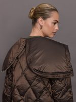 Frisco Long Quilt Coat - Coffee Quartz Metallic - Image 7