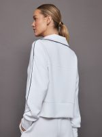 Davenport Half Zip Sweat - White - Image 5