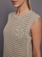 Darin Longline Knit Tank - Cashmere Stone - Image 6