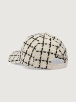 Elvin Mono Check Cap - White/Black - Image 2