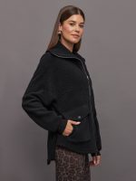 Eleanor Patch Pocket Fleece - Black - Image 4