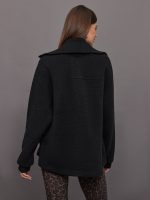 Eleanor Patch Pocket Fleece - Black - Image 5