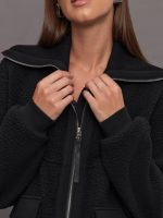 Eleanor Patch Pocket Fleece - Black - Image 6