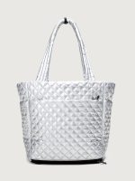 Naomi Tote Quilted - Quilted Silver - Image 9
