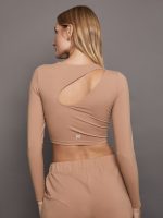 WARM UP TOP LONG SLEEVES - ALMOND - Image 4