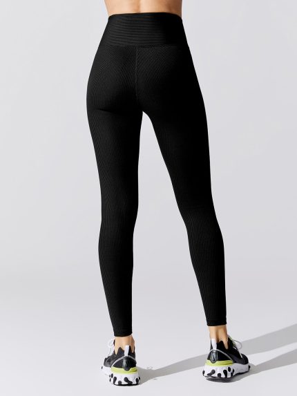 Ribbed Football Legging - Black