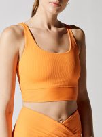 Ribbed Gym Bra - Sherbert - Image 4