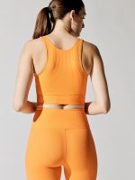 Ribbed Gym Bra - Sherbert - Image 5