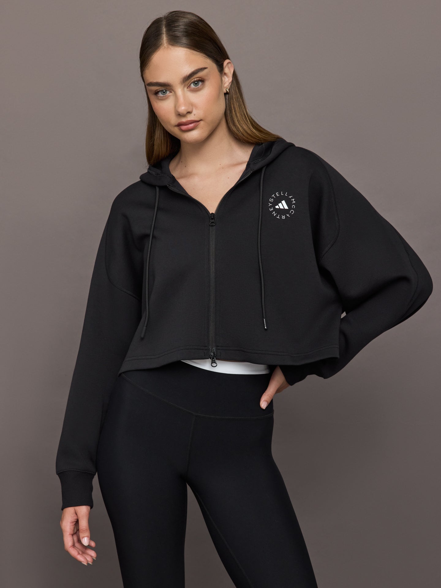 aSMC-Sportswear-Cropped-Hoodie_JD8107_00021-Edit aSMC Sportswear Cropped Hoodie - Black - Image 1