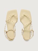 Alexia - Vanilla Calf With Gold Studs - Image 3