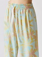 Palm Print Silk Charmueuse Pull-on Pant - Abstract Palm Print - Image 6
