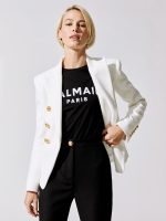 6 Button Cotton-pique Jacket - 0Fa Blanc - Image 4