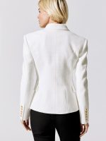 6 Button Cotton-pique Jacket - 0Fa Blanc - Image 5