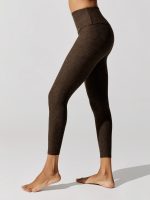 Spacedye Caught in the Midi High Waisted Legging - Chocolate Chip Espresso - Image 3