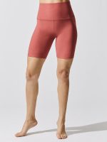 High Waisted Biker Short - Softest Scarlet - Image 5