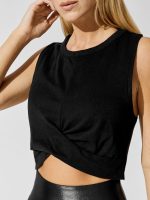 Twist Front Tank - Black - Image 4